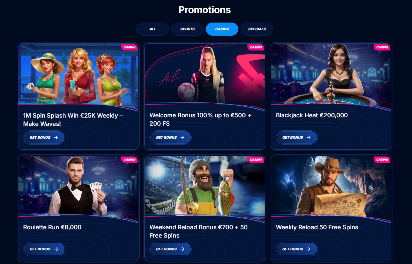 Boomerang Casino kynningarsíða
